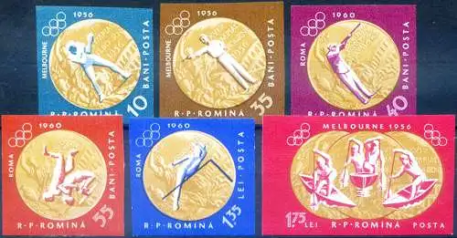 Sport. Olympische Spiele. Medaillen 1956-1960.