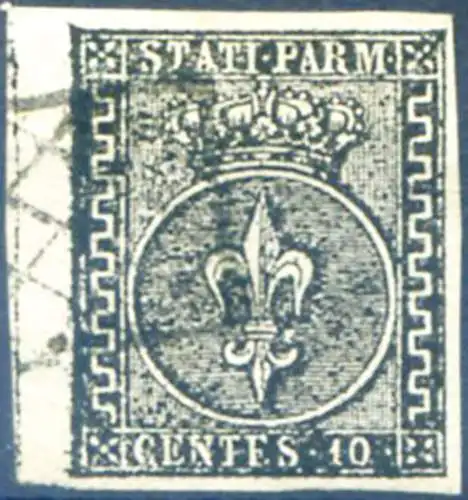 Parma. Lilie 10 c. 1852. Gebraucht.