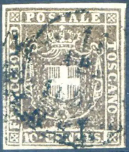 Toskana. Provisorische Regierung 10 c. 1860. Gebraucht.