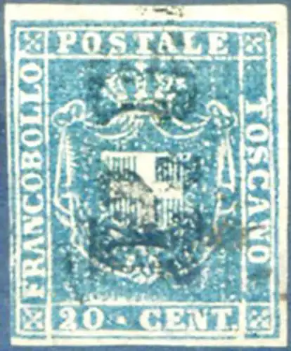 Toskana. Provisorische Regierung 20 c. 1860. Gebraucht.