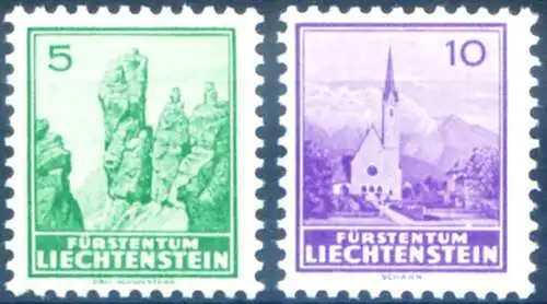 Wappen und Panoramen. Geprägtes Papier 1934-1935.