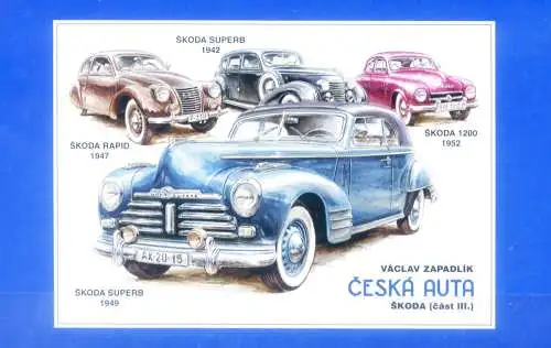 Skoda Automobile 2014. Heft mit Muster Stornierung.