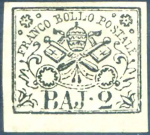 Kirchenstaat. Wappen 2 b. 1852. Zungenhaft.