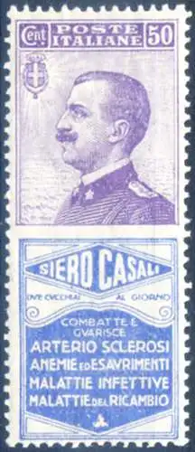 Königreich. Werbetreibende. Casali Serum 50 EL. 1924.