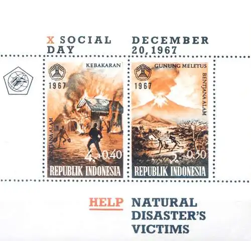 Hilfe für die Opfer von Naturkatastrophen 1967.