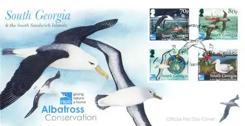 Südgeorgien. Fauna. Albatros 2017. FDC.