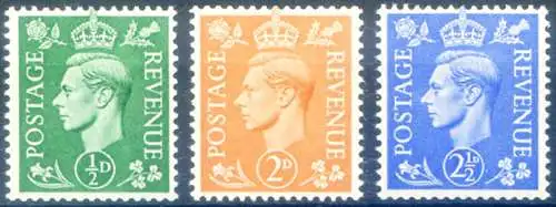 Georg VI 1937. Umgekehrtes Wasserzeichen.