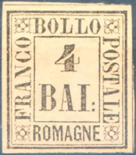 Romagna. 4 b. 1859. Ohne Gummi.