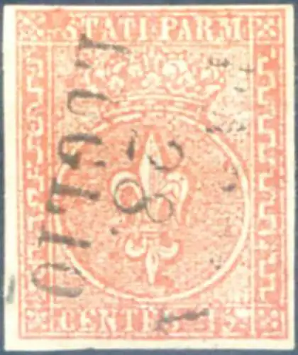 Parma. Lilie 15 c. 1853-1855. Gebraucht.
