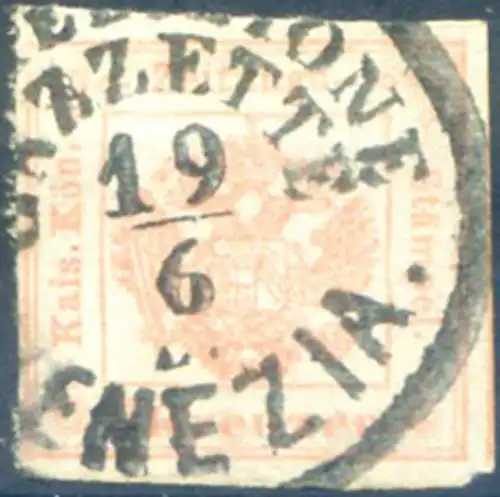 Lombardei Venetien. Zeitungsschilder. 2k. 1858-1859. Gebraucht.