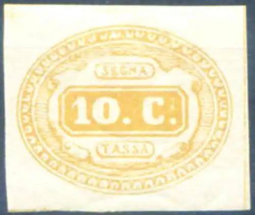Königreich. Kennzeichen. 10 c. Orange 1863.