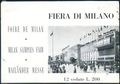 Fiera di Milano 1955. Komplettset mit 12 Postkarten, neu.