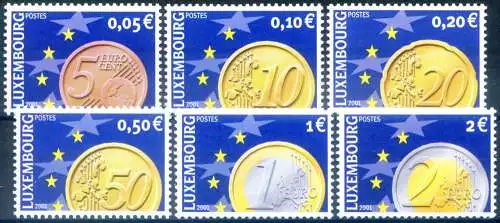 Münzen in Euro 2001.