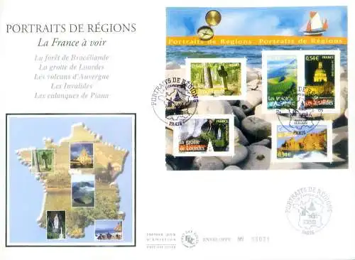 Regionen Frankreichs 2006. 2 FDC.