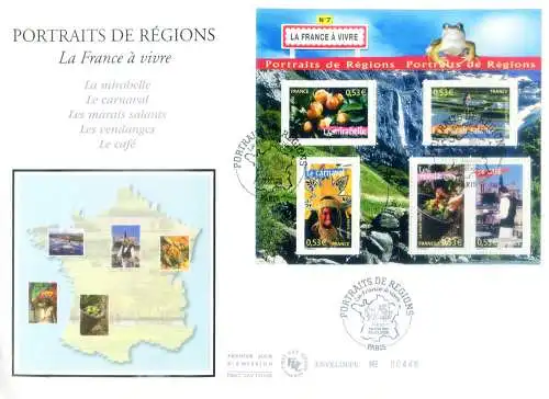 Regionen Frankreichs 2006. 2 FDC.