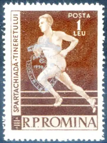 Sport. Balkanspiele 1959. Überdruckt.