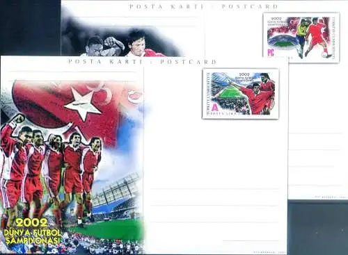 Sport. Fußball 2002. 2 ganze Postkarten.