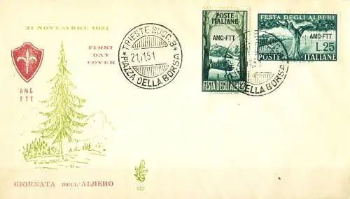 Zone A. Tag der Welle FDC 1951.