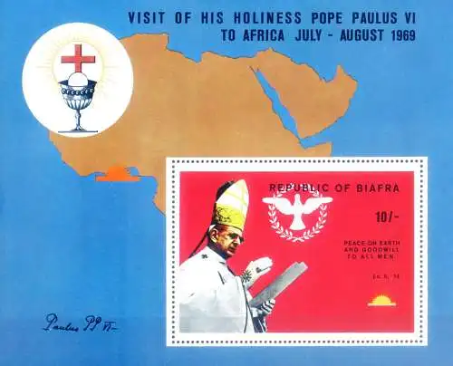 Biafra. Papstbesuch 1969.