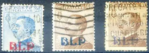 Königreich. BLP. 3 Exemplare 1920-1923. Gebraucht.