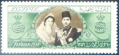 Hochzeit von König Faruk 1938. Vollgummi.