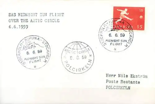 SAS-Flug über den Polarkreis 1959.