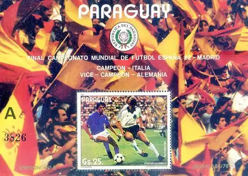 Sport. Fußball. Weltfinale Italien-Deutschland 1982.