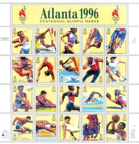 Sport. Olympische Spiele 1996 in Atlanta.