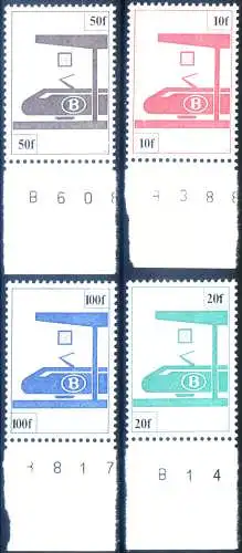 Bahnpakete. 1982 stilisierter Elektrozug.