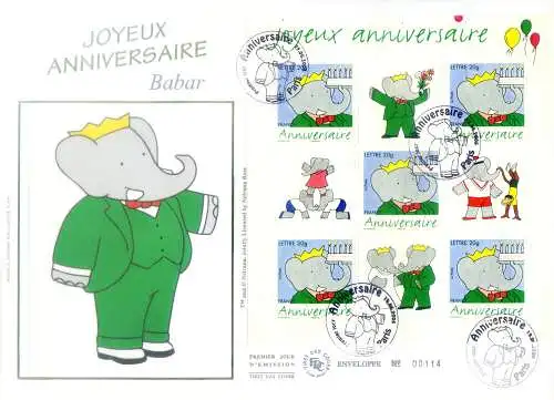 Herzlichen Glückwunsch. Re Babar 2006. FDC.