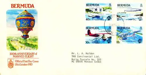 200. des ersten bemannten Fluges 1983. FDC: