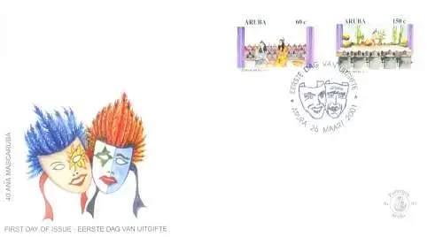 Aruba. Komplettes Jahr 2001. FDC.