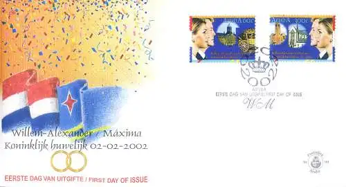 Aruba. Komplettes Jahr 2002. FDC.