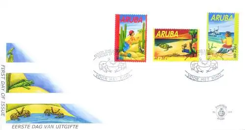 Aruba. Komplettes Jahr 2002. FDC.