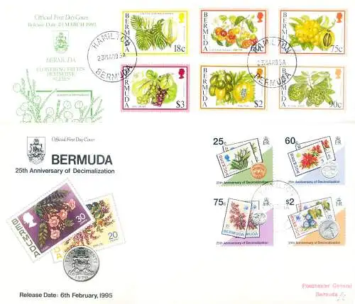 Komplettes Jahrjahrgang FDC 1995.