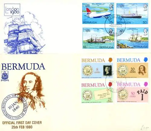 Komplettes Jahrgang FDC 1980.