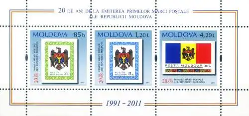 Erste moldauische Briefmarken 2011.