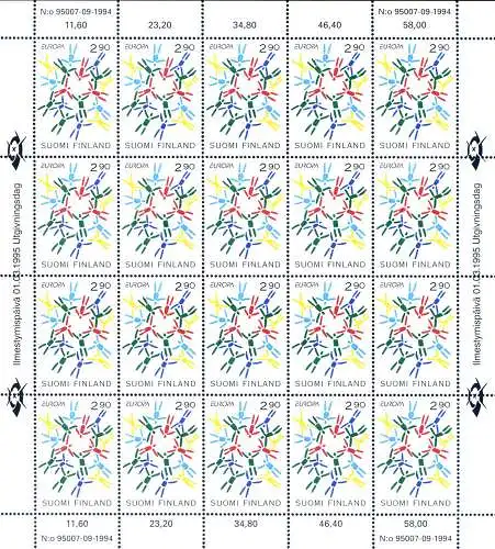 Europa 1995. Kleinbogen.
