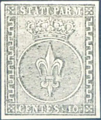 Parma. Giglio 10 c. 1852. Linguellato.