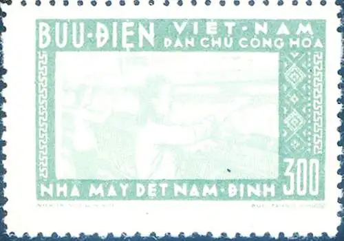 Nord. Spinnerei von Nam-Dinh 1957. Hoher Wert.