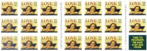 Love 1995. Kleinbogen vom Typ Booklet.