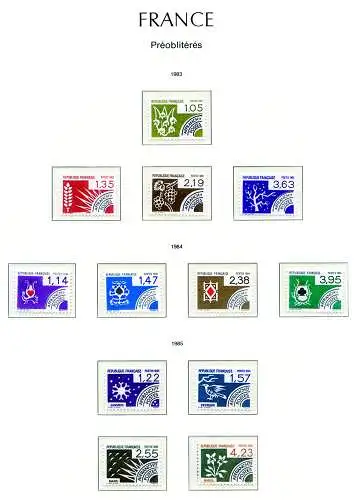 Vorgestempelt. Alle Emissionen 1975-98 (110 Werte).