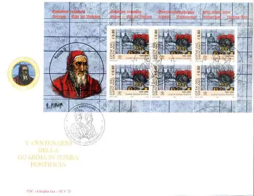 Päpstliche Schweizergarde 2005. 2 FDC.