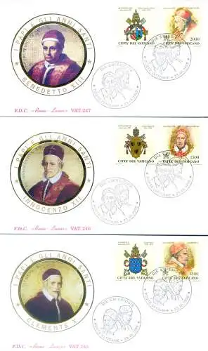 Päpste und Heilige Jahre 1999. 8 FDC.