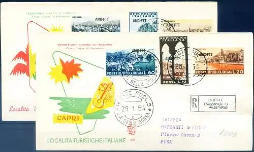 Zone A. Turistica FDC 1954.