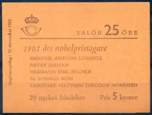 Nobelpreis 1962. Libretto.