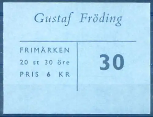 Literatur 1960. Gustav Fröding. Libretto.