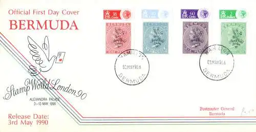 Kompletter Jahrgang 1990. 4 FDC.