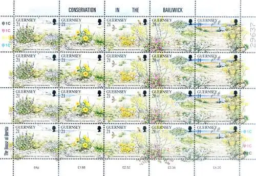 Naturschutz 1991. 2 Miniblätter.