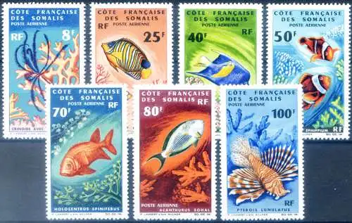 Costa dei Somali. Definitiv. Fische 1966.